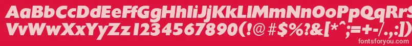 フォントChantillyserialHeavyItalic – 赤い背景にピンクのフォント