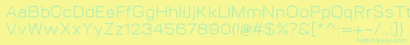 VitroRegular Font – Green Fonts on Yellow Background