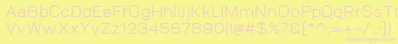 VitroRegular Font – Pink Fonts on Yellow Background