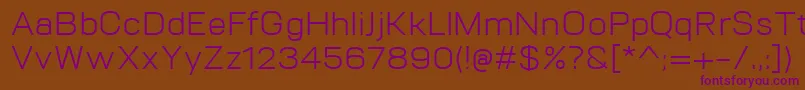 VitroRegular Font – Purple Fonts on Brown Background