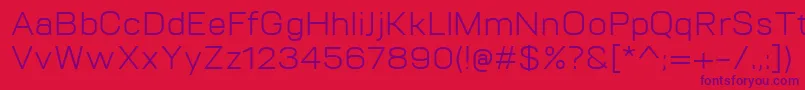 VitroRegular Font – Purple Fonts on Red Background