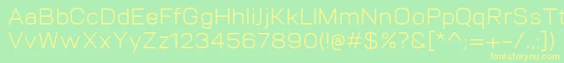 VitroRegular Font – Yellow Fonts on Green Background