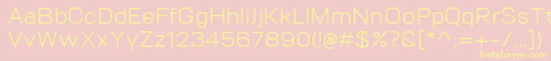 VitroRegular Font – Yellow Fonts on Pink Background