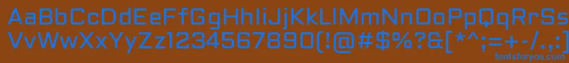 AldrichRegular Font – Blue Fonts on Brown Background