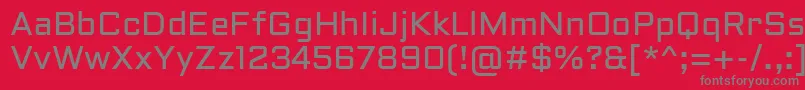 フォントAldrichRegular – 赤い背景に灰色の文字