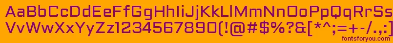 AldrichRegular Font – Purple Fonts on Orange Background