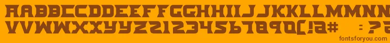 NifeFiter Font – Brown Fonts on Orange Background