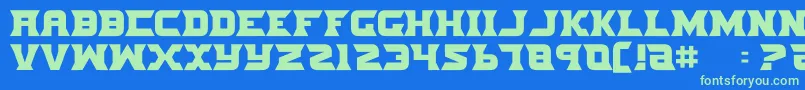 NifeFiter Font – Green Fonts on Blue Background