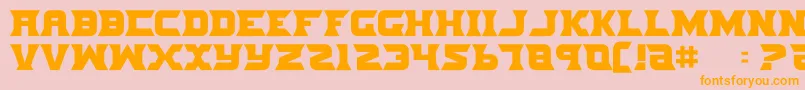 NifeFiter Font – Orange Fonts on Pink Background