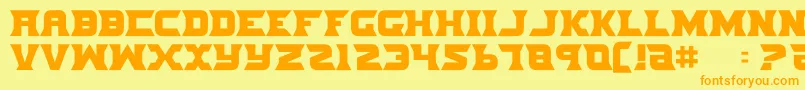 NifeFiter Font – Orange Fonts on Yellow Background
