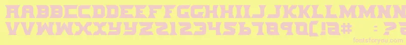 NifeFiter Font – Pink Fonts on Yellow Background