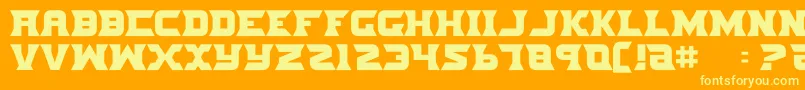 NifeFiter Font – Yellow Fonts on Orange Background