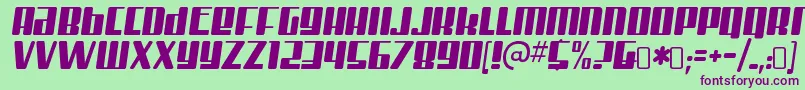 MisterfirleyRegular Font – Purple Fonts on Green Background