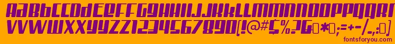 フォントMisterfirleyRegular – オレンジの背景に紫のフォント