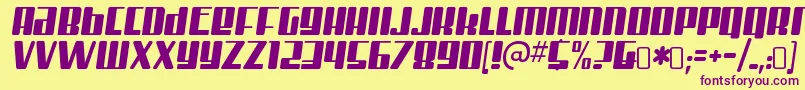 MisterfirleyRegular Font – Purple Fonts on Yellow Background