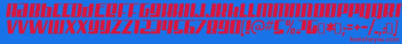 MisterfirleyRegular Font – Red Fonts on Blue Background