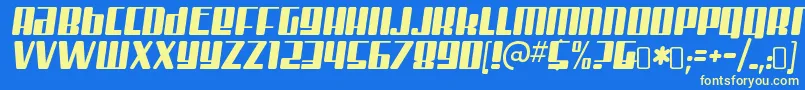 MisterfirleyRegular Font – Yellow Fonts on Blue Background