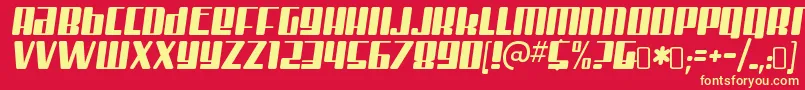 MisterfirleyRegular Font – Yellow Fonts on Red Background