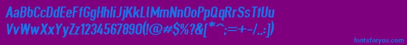 Giveahootexbdextobl Font – Blue Fonts on Purple Background