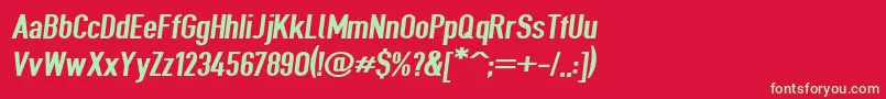 Giveahootexbdextobl Font – Green Fonts on Red Background