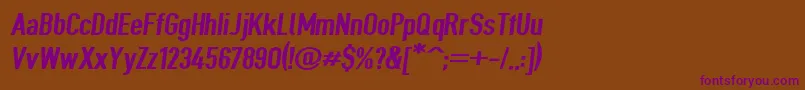 Giveahootexbdextobl Font – Purple Fonts on Brown Background