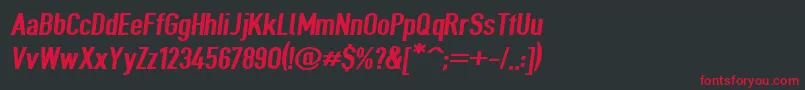 Giveahootexbdextobl Font – Red Fonts on Black Background