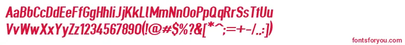 フォントGiveahootexbdextobl – 白い背景に赤い文字