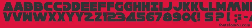 Solo5 Font – Black Fonts on Red Background