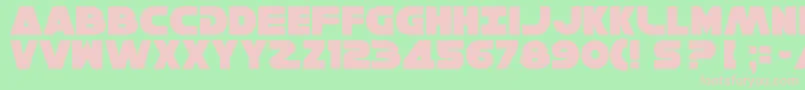 Fonte Solo5 – fontes rosa em um fundo verde