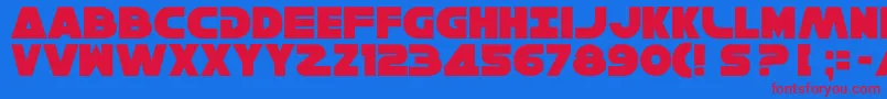 Solo5 Font – Red Fonts on Blue Background