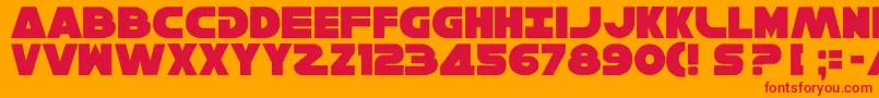 Solo5 Font – Red Fonts on Orange Background