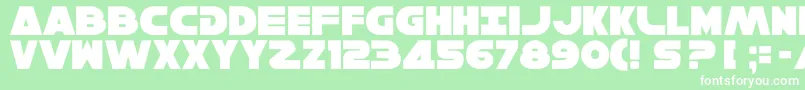 フォントSolo5 – 緑の背景に白い文字