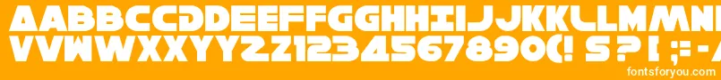 Solo5 Font – White Fonts on Orange Background