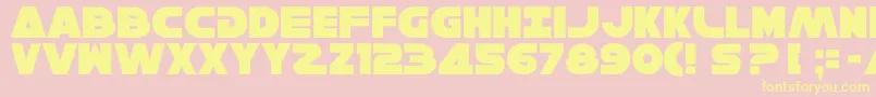 Solo5-Schriftart – Gelbe Schriften auf rosa Hintergrund