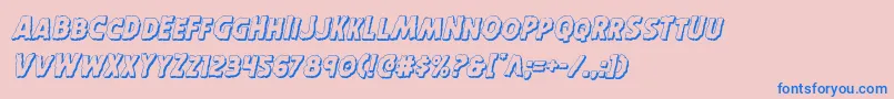 Horroween3Dital Font – Blue Fonts on Pink Background