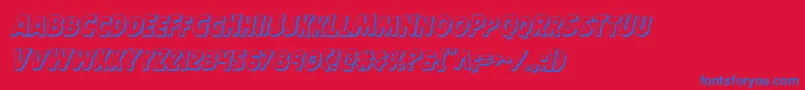 Horroween3Dital Font – Blue Fonts on Red Background