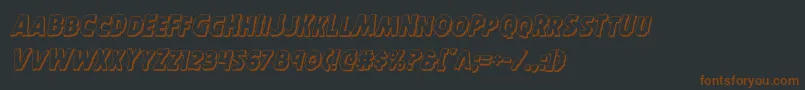 Horroween3Dital Font – Brown Fonts on Black Background