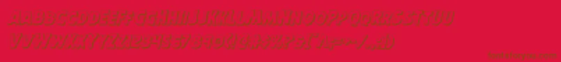 Horroween3Dital Font – Brown Fonts on Red Background