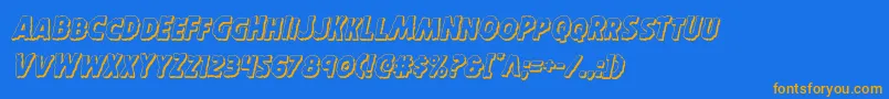 Horroween3Dital Font – Orange Fonts on Blue Background