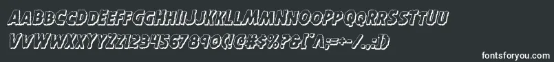 Horroween3Dital-fontti – valkoiset fontit mustalla taustalla