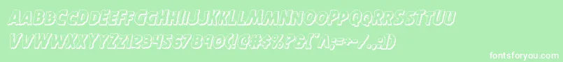 Horroween3Dital Font – White Fonts on Green Background