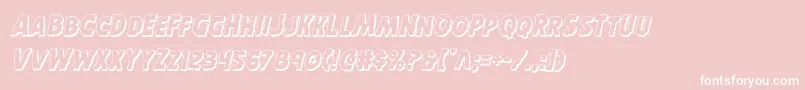 Horroween3Dital Font – White Fonts on Pink Background