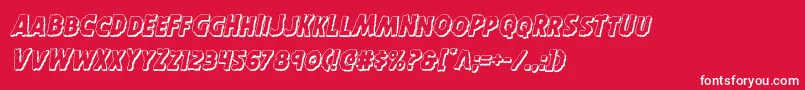 Horroween3Dital-fontti – valkoiset fontit punaisella taustalla