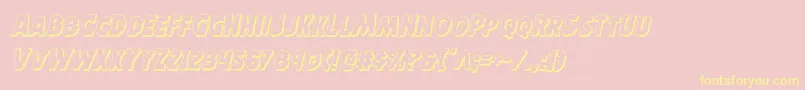 Horroween3Dital Font – Yellow Fonts on Pink Background