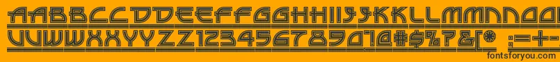 DriveThruNf Font – Black Fonts on Orange Background