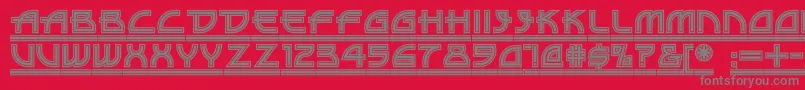 DriveThruNf Font – Gray Fonts on Red Background