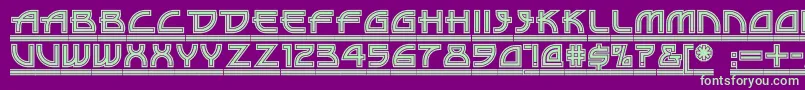 DriveThruNf Font – Green Fonts on Purple Background