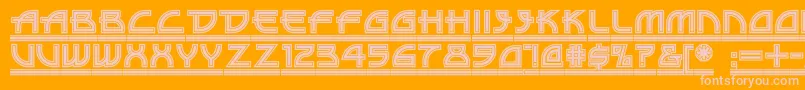 DriveThruNf Font – Pink Fonts on Orange Background