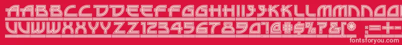 DriveThruNf Font – Pink Fonts on Red Background