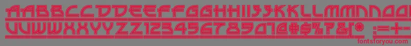 DriveThruNf Font – Red Fonts on Gray Background